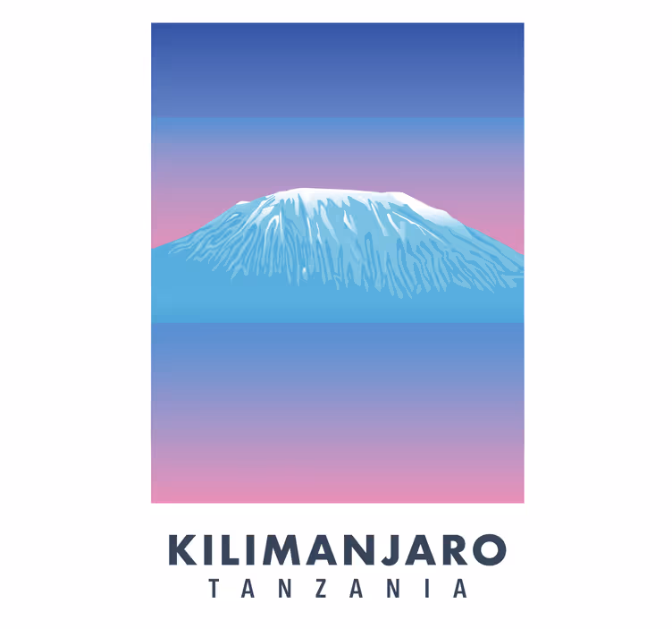 Living room roller blind kilimanjaro retro fabric - TenStickers
