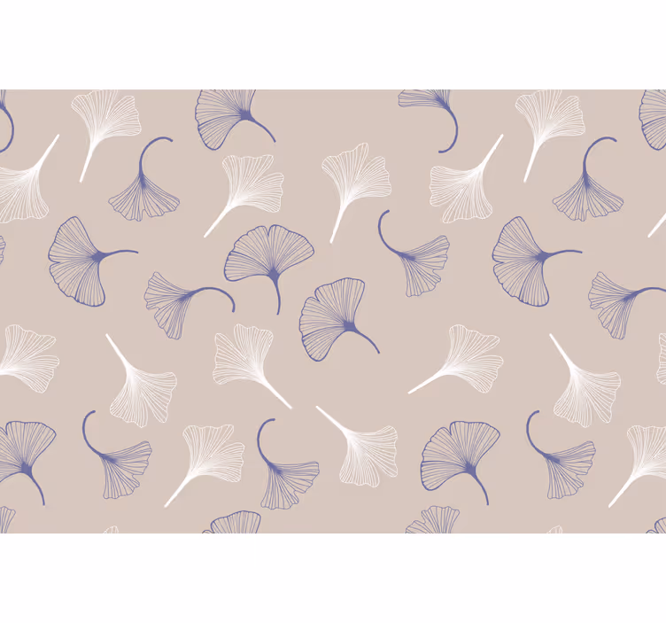 Living room roller blind ginkgo leaves cream - TenStickers