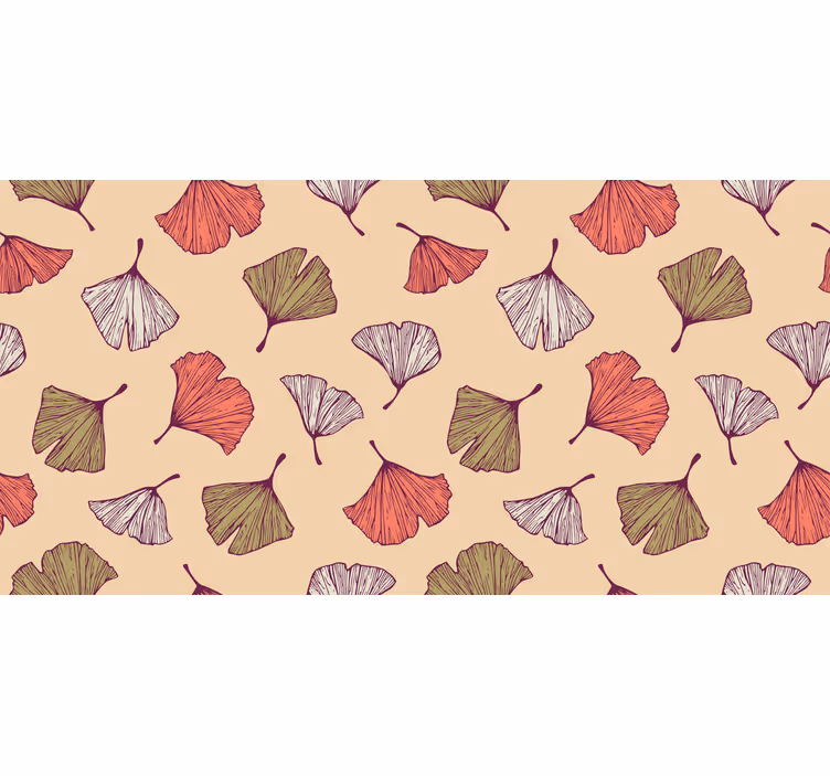 Living room roller blind colorful ginkgo leaves - TenStickers