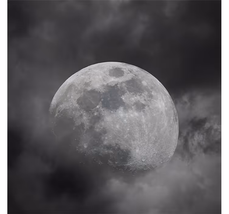 Living room roller blind space design gray planet - TenStickers