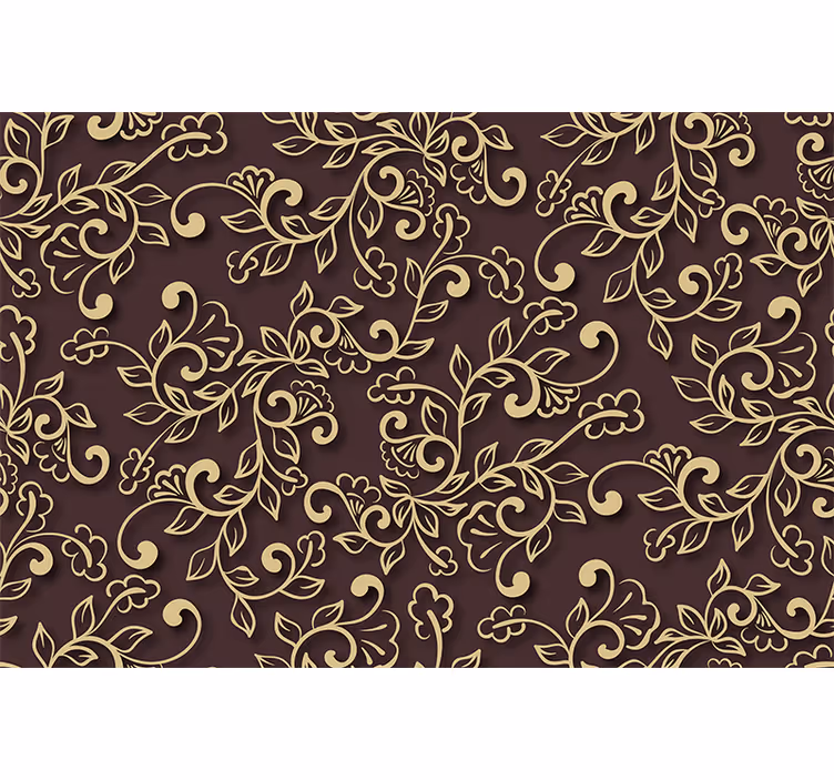 Living room roller blind in golden tree leaves style - TenStickers
