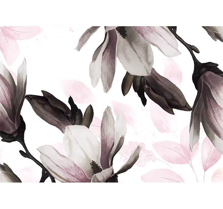 Living room roller blind in glamorous floral design - TenStickers