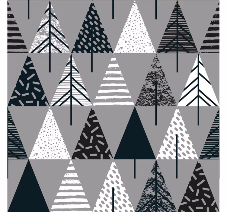 Living room roller blind minimalistic tree design - TenStickers