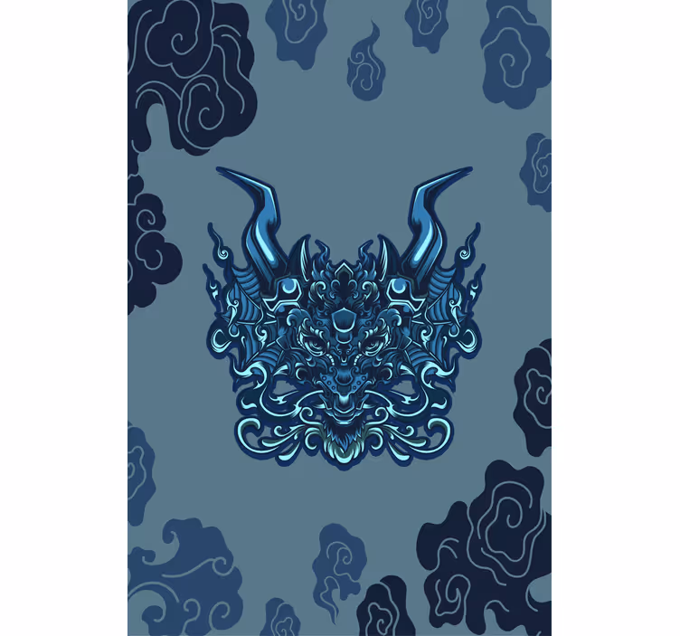 Living room roller blind mythical dragon - TenStickers