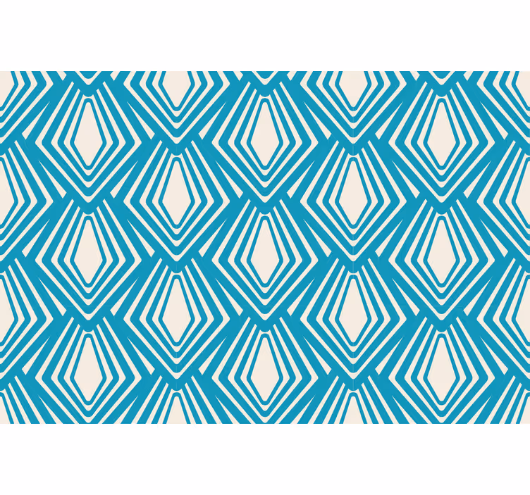Living room roller blind in blue abstract minimalist design - TenStickers