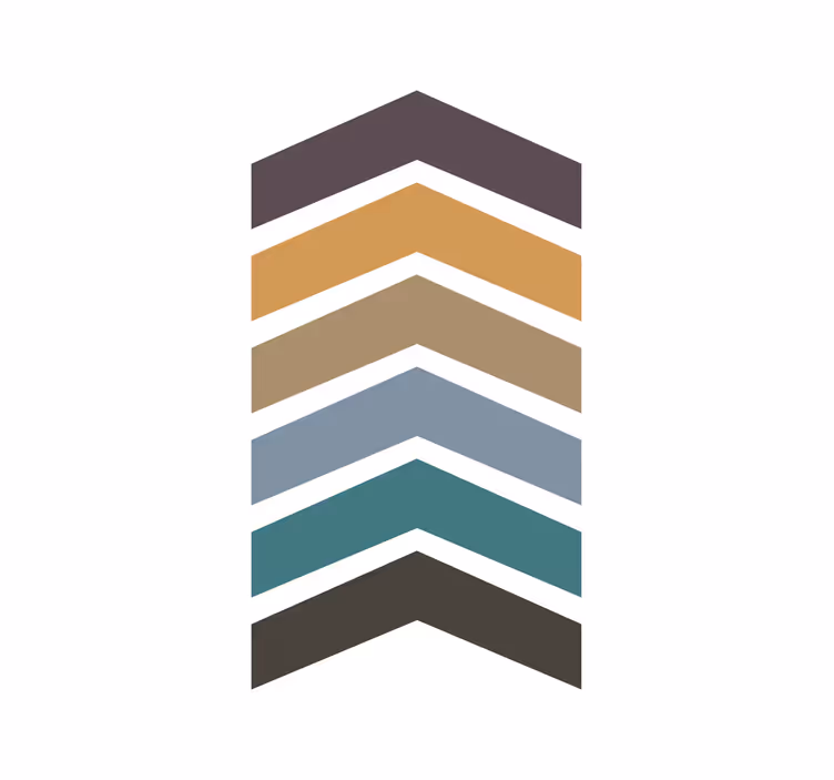 Living room roller blind in earthy arrow design - TenStickers
