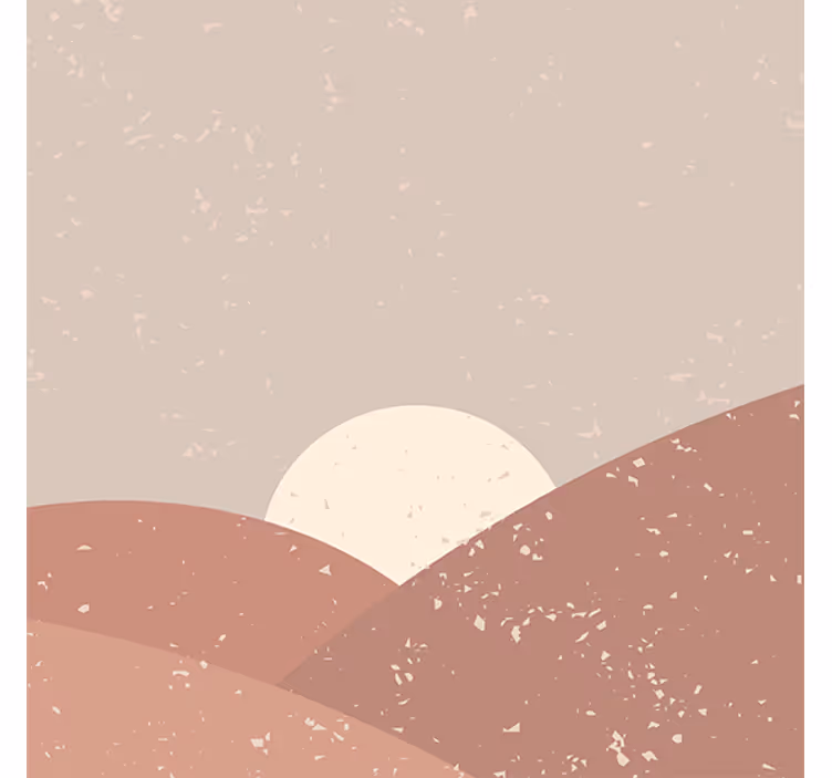 Living room roller blind wall art at dawn - TenStickers