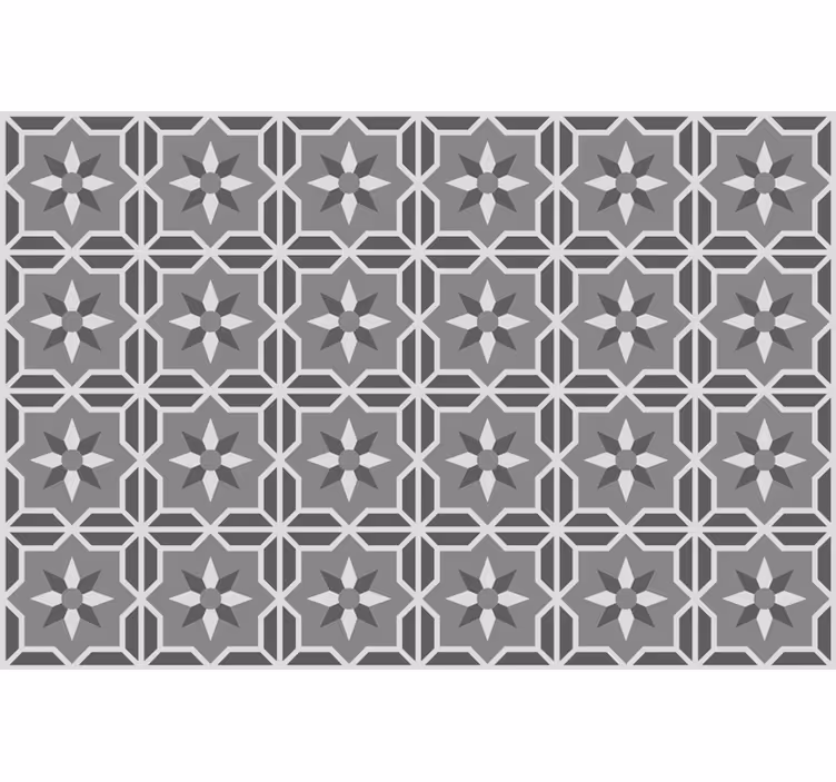 Grey roller blind geometric pattern on soft grey - TenStickers