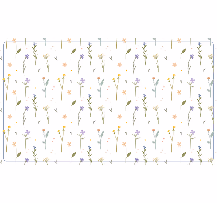 White roller blind with small spring branches - TenStickers