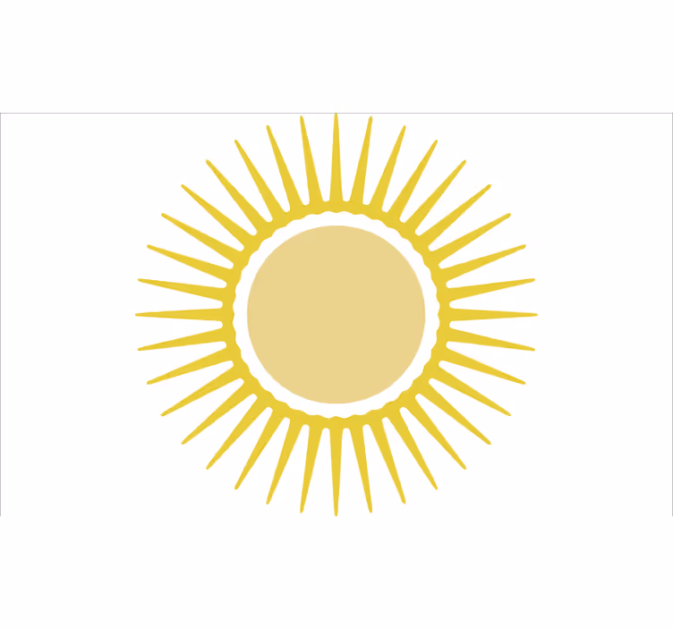 White roller blind with yellow sun design - TenStickers