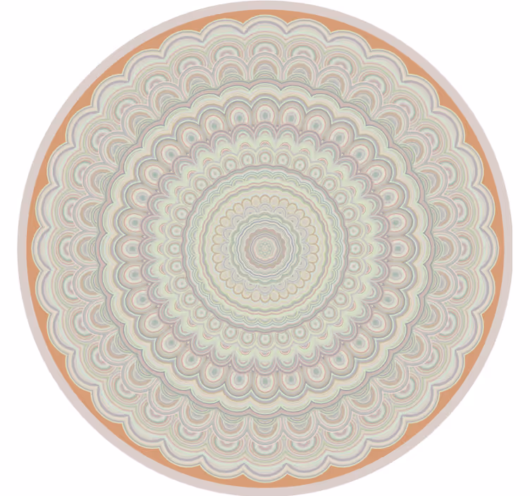 Beige roller blind with circular beige mandala - TenStickers
