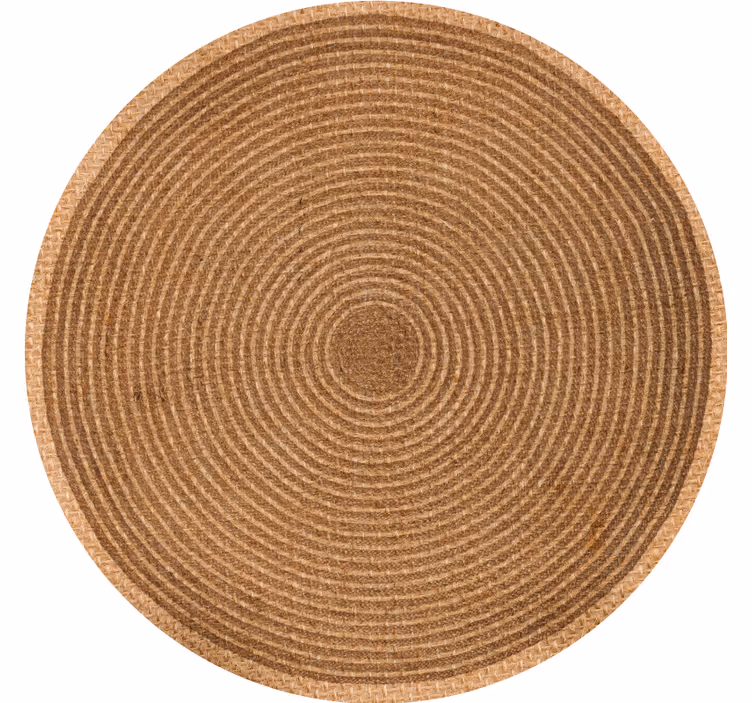 Beige roller blind with circular jute pattern - TenStickers