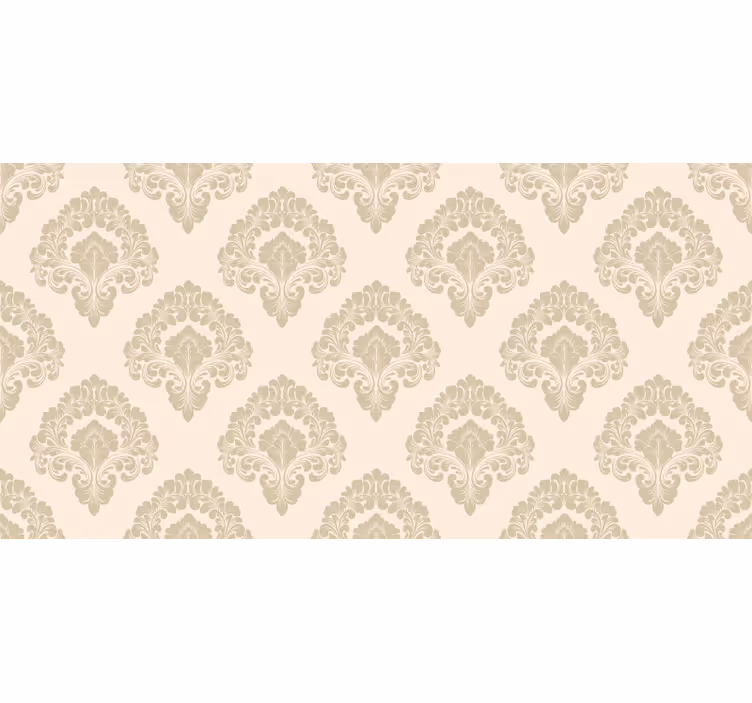 Beige roller blind with french provincial gold florals - TenStickers