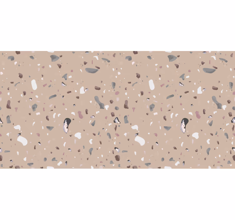 Beige roller blind with beige terrazzo design - TenStickers