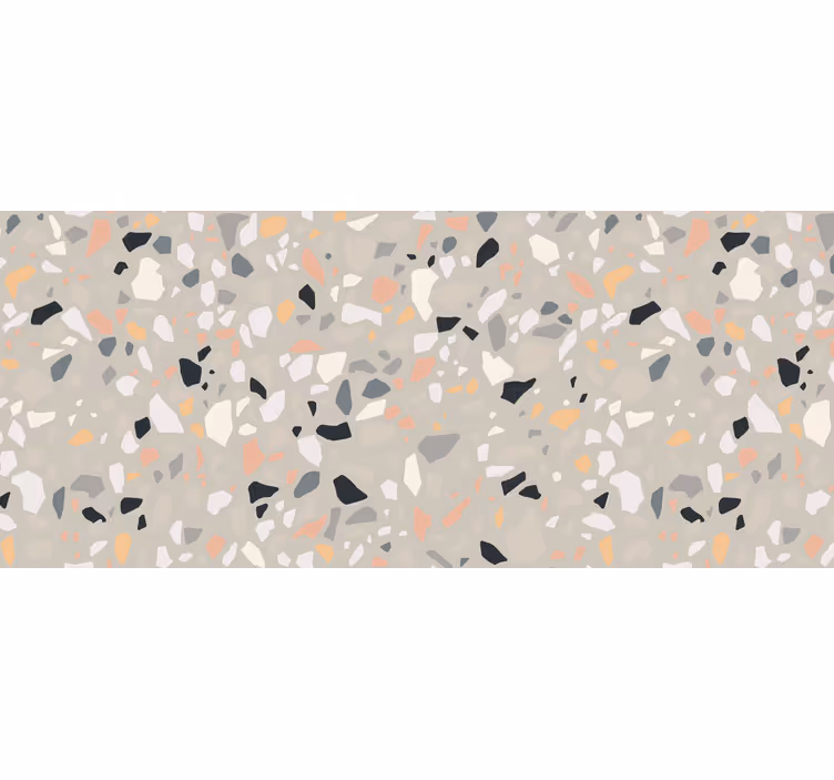 Beige roller blind with beige terrazzo pattern - TenStickers