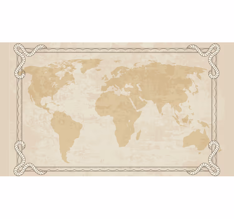 Beige roller blind featuring a 1920s map design - TenStickers