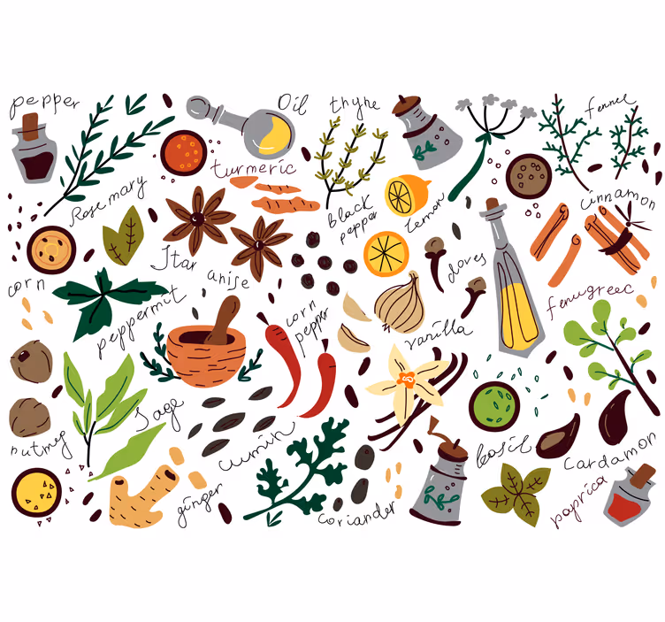 Spice bedroom roller blind - TenStickers