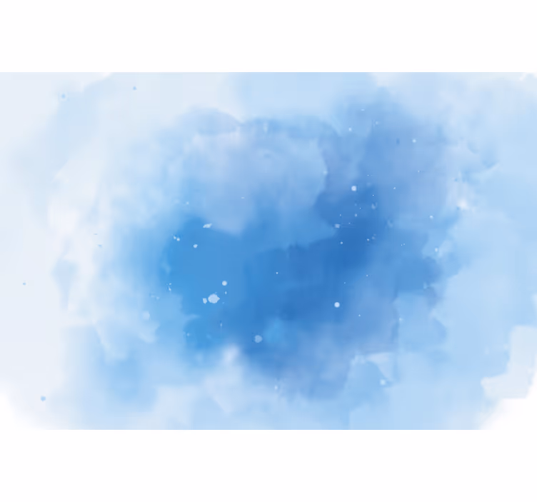 Bedroom roller blind minimalistic blue watercolor - TenStickers