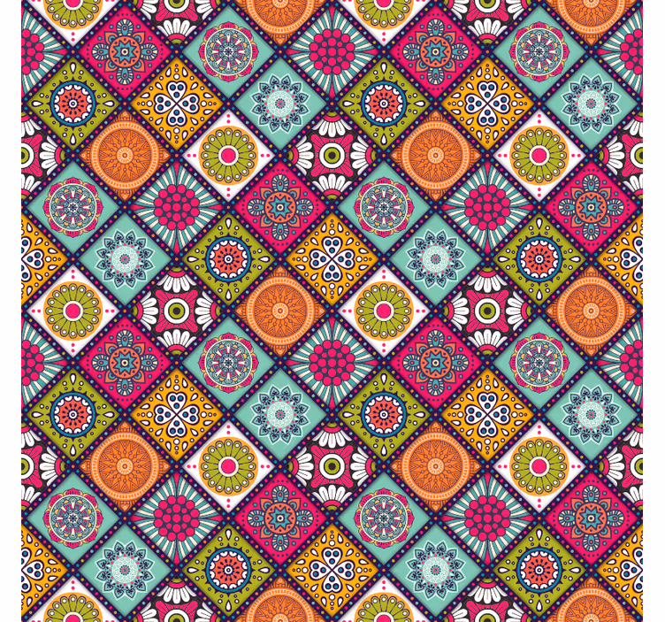 Colorful mandala pattern bedroom roller blind - TenStickers