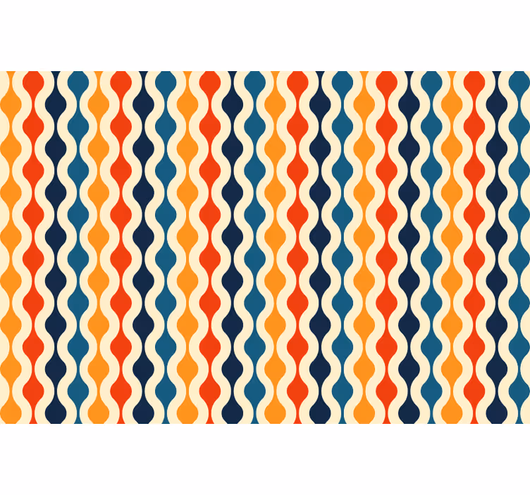 Bedroom roller blind in 70s wave design - TenStickers