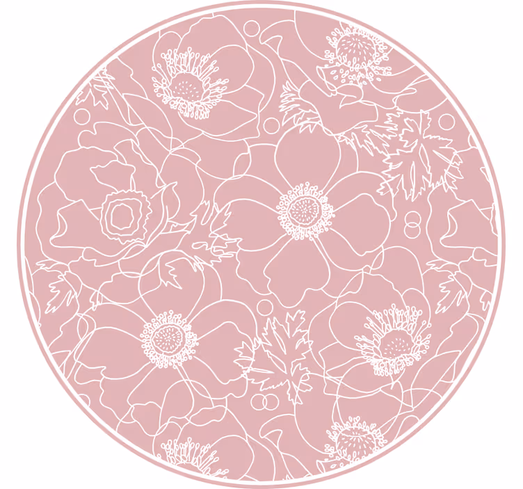 Bedroom roller blind elegant pink design - TenStickers