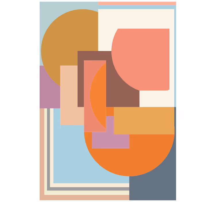 Bedroom roller blind in modern geometric design - TenStickers