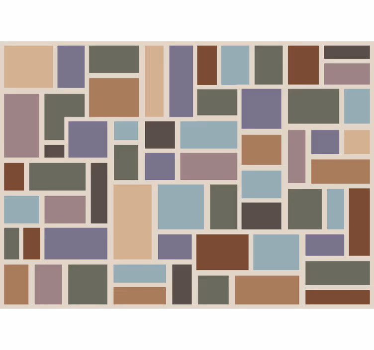Colourful modern tile bedroom roller blind - TenStickers