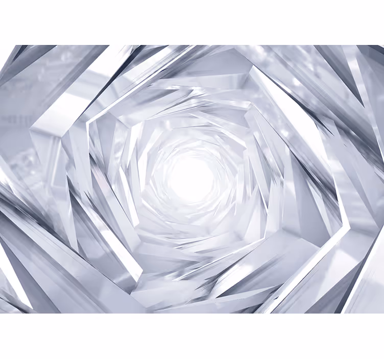 White roller blind abstract geometric passage - TenStickers