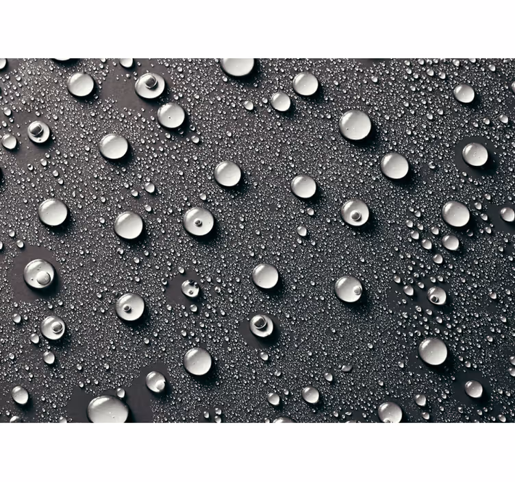 Grey roller blind gray bathroom mural with bubbles - TenStickers