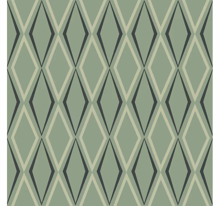 Vintage roller blind in 1930s green diamonds - TenStickers