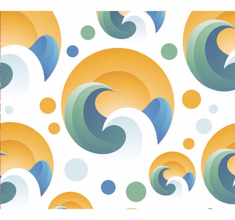 Vintage roller blind with 70s sunburst design - TenStickers