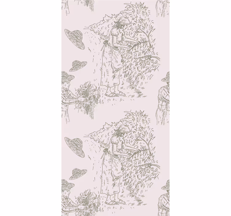 Vintage roller blind country harvest landscape - TenStickers