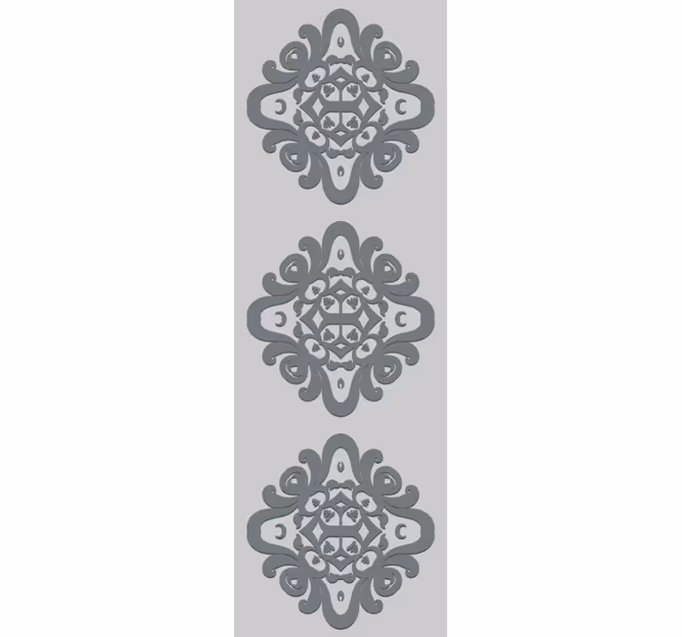 Vintage roller blind with detailed floral design - TenStickers