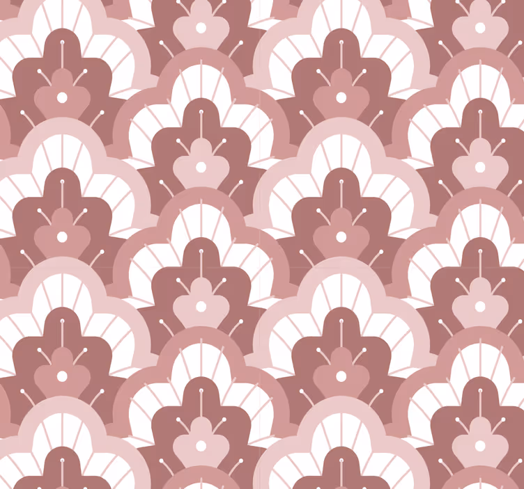 Vintage roller blind in vintage pink wallpaper - TenStickers