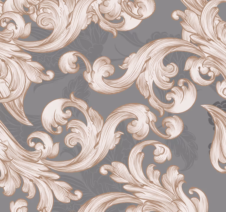 Vintage roller blind in baroque elegance - TenStickers