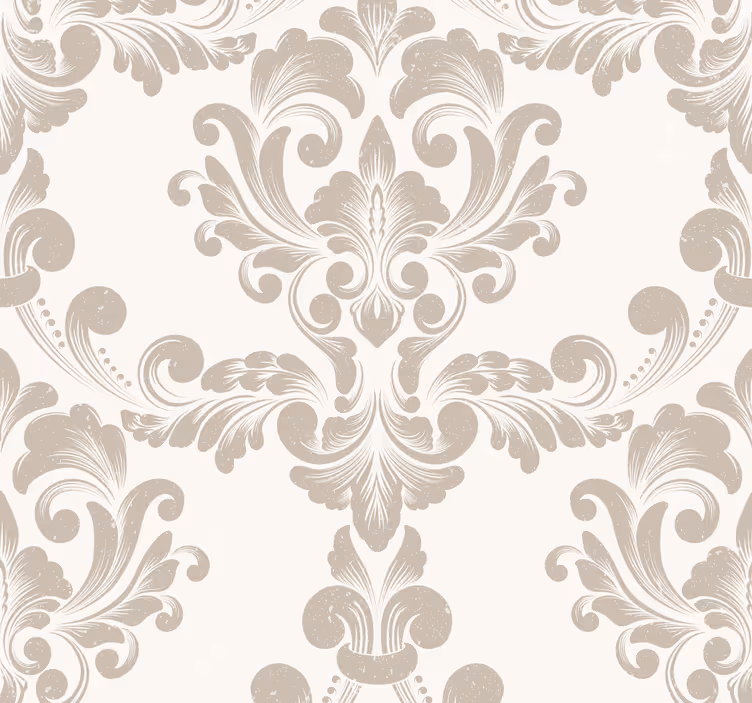 Vintage roller blind in damask design - TenStickers
