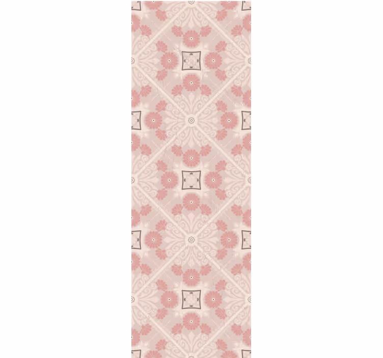 Vintage roller blind in pastel floral design - TenStickers
