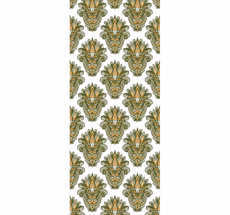 Vintage roller blind in classic damask style - TenStickers