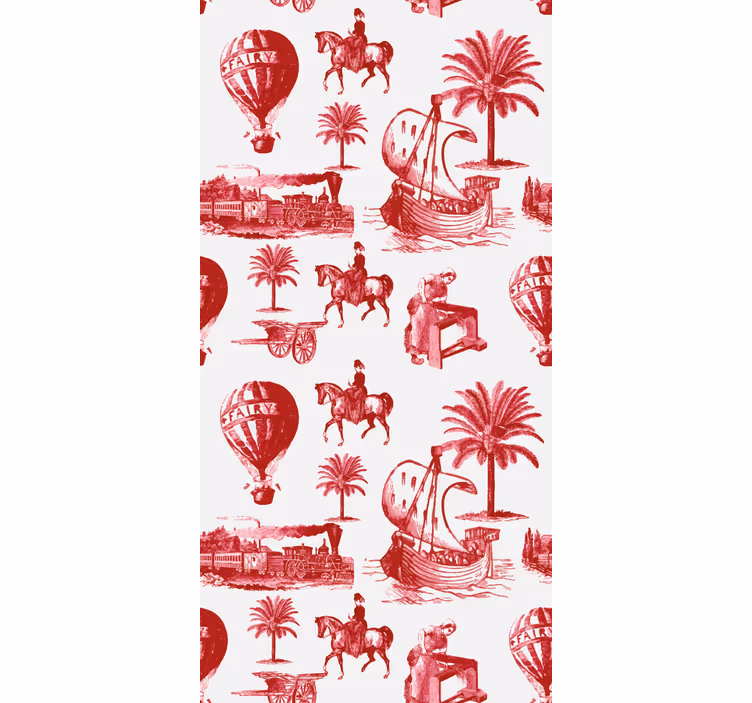 Vintage roller blind french vintage hot air balloons - TenStickers