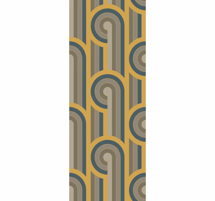 Vintage roller blind with art deco geometric patterns - TenStickers