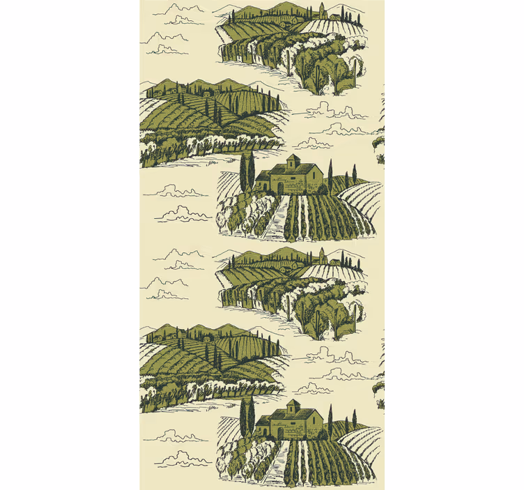 Vintage roller blind countryside landscape - TenStickers