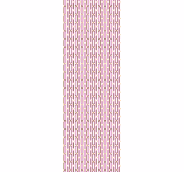 Vintage roller blind in pink geometric 70's style - TenStickers