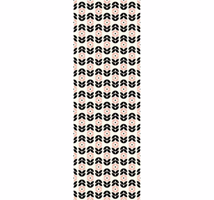 Vintage roller blind pink geometric flower pattern - TenStickers