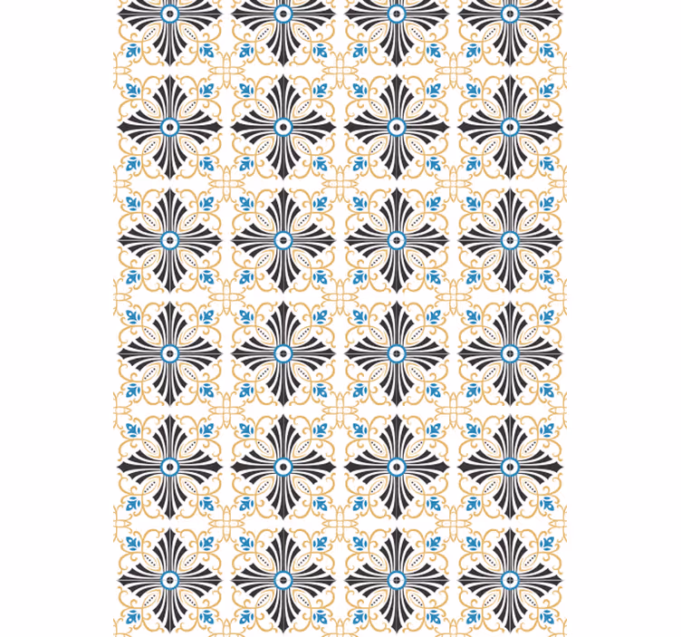 Vintage roller blind with a cross spiral design - TenStickers