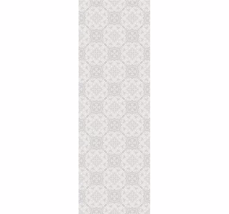 Vintage roller blind in gray ethnic pattern design - TenStickers