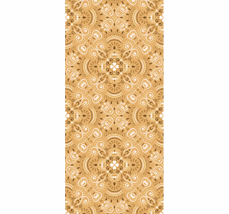 Vintage roller blind with beige ornamental pattern - TenStickers