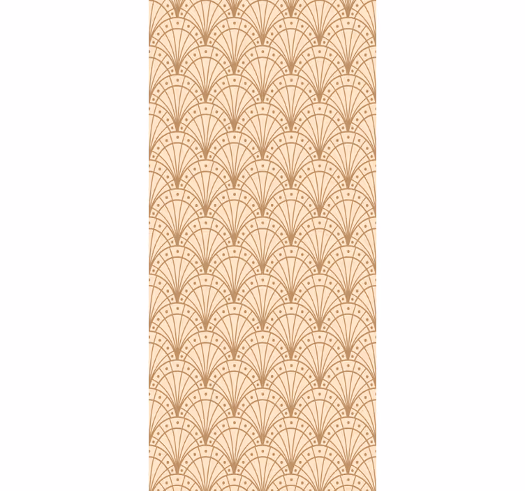 Vintage roller blind with gold oyster decor pattern - TenStickers