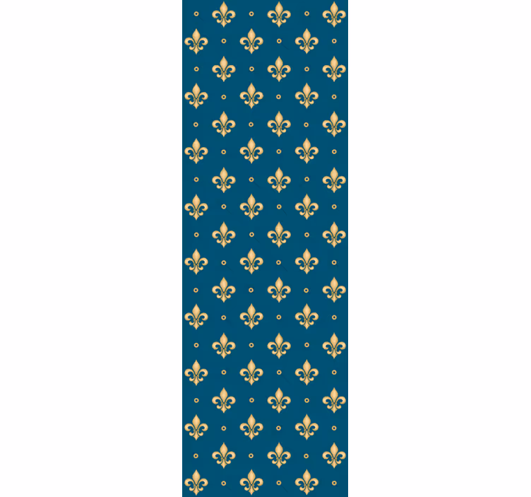 Vintage roller blind with fleur-de-lis baroque design - TenStickers