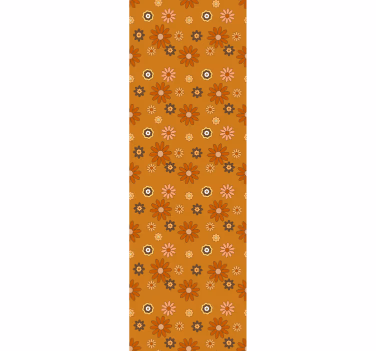 Vintage roller blind 60s floral vibe - TenStickers