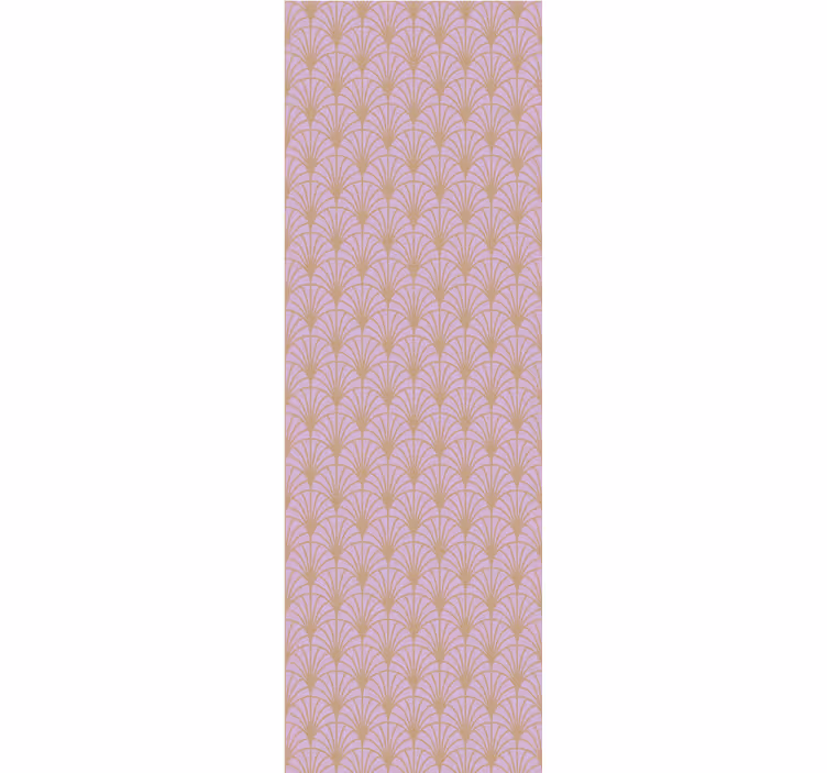Vintage roller blind in pink and gold scales pattern - TenStickers